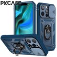 thumbnail image 1 of PKCASE Push Window Phone Case For iPhone 16 15 14 Pro Max 360 Degree Rotate Stand Shockproof Cover For iPhone 13 14 15 Plus tzw, 1 of 7