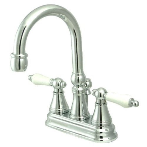 Kingston Brass Governor Two Handle 4" Centerset Lavatory Faucet with Brass Pop-up