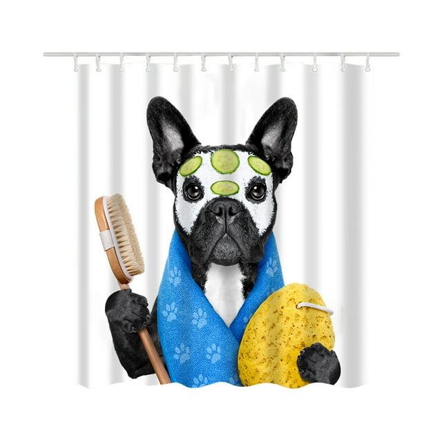 Pompotops Printed Shower Curtain Polyester Waterproof And Mildew-proof Bathroom Waterproof And Mildew-proof Partition Curtain 150X180CM Clearance