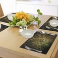 thumbnail image 4 of Ambesonne Peacock Place Mats Set of 4, Exotic Dark Feathers, Standard Size, Mustard Green, 4 of 6