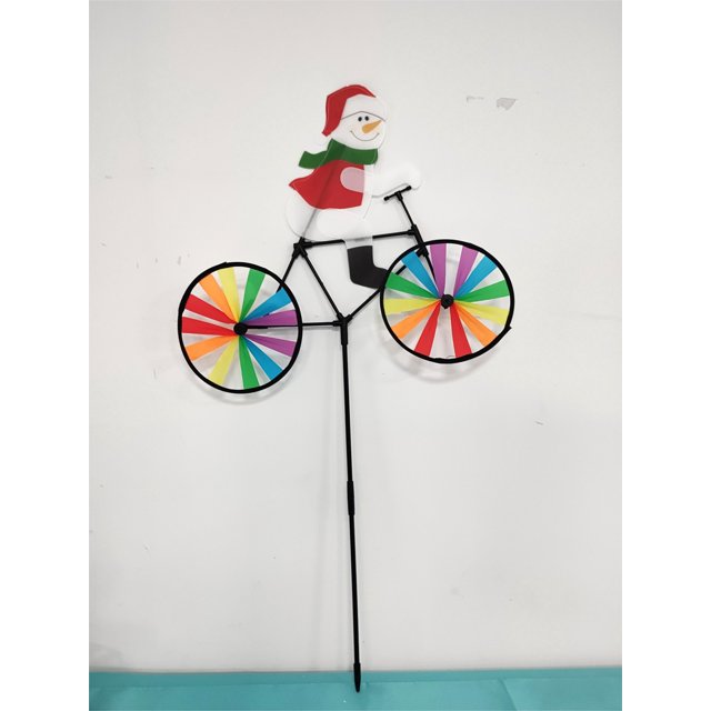 Tienda de fábrica, regalos de promoción para niños, molino de viento giratorio de estilo navideño para jardín decorativo al aire libre