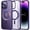 Purple, variant on Magnetic Slim Clear Case for iPhone 14 Pro Max [Not Yellowing] [Military Grade Protection] [No.1 Strong Magnets]  Compatible with iPhone 14 Pro Max Protective Case 6.7 inch 2022,Pink