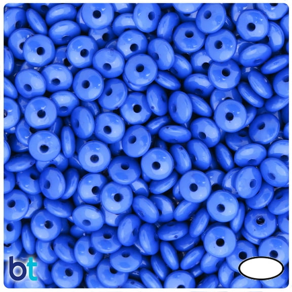 BeadTin Dark Blue Opaque 7mm Rondelle Acrylic Beads (600pcs)