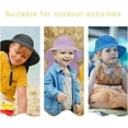 thumbnail image 4 of Outdoor Kids Sun Hats with Neck Flap Boys Girls Wide Brim UPF 50+ UV Protection Children Bucket Hat Safari Hat, 4 of 6