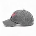 thumbnail image 3 of QSAWXQZ Women's Baseball Cap Independence Day Flag Embroidery Washed Distressed Adjustable Cotton Outdoor Sun Hat Free Size, 3 of 3