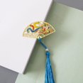 thumbnail image 3 of 1pc Traditional Chinese Folding Fan Bookmark - Perfect for Reading Newspapers & Office Supplies!, 3 of 5