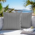 thumbnail image 3 of Throw Pillow Covers 20x20 Inch Set of 2, Black White Stripe Waterproof Outdoor Pillow Covers, Modern Minimalist Geometric Striped Decorative Cushion Pillowcases for Couch, Sofa, Bed, Garden, Patio, 3 of 9