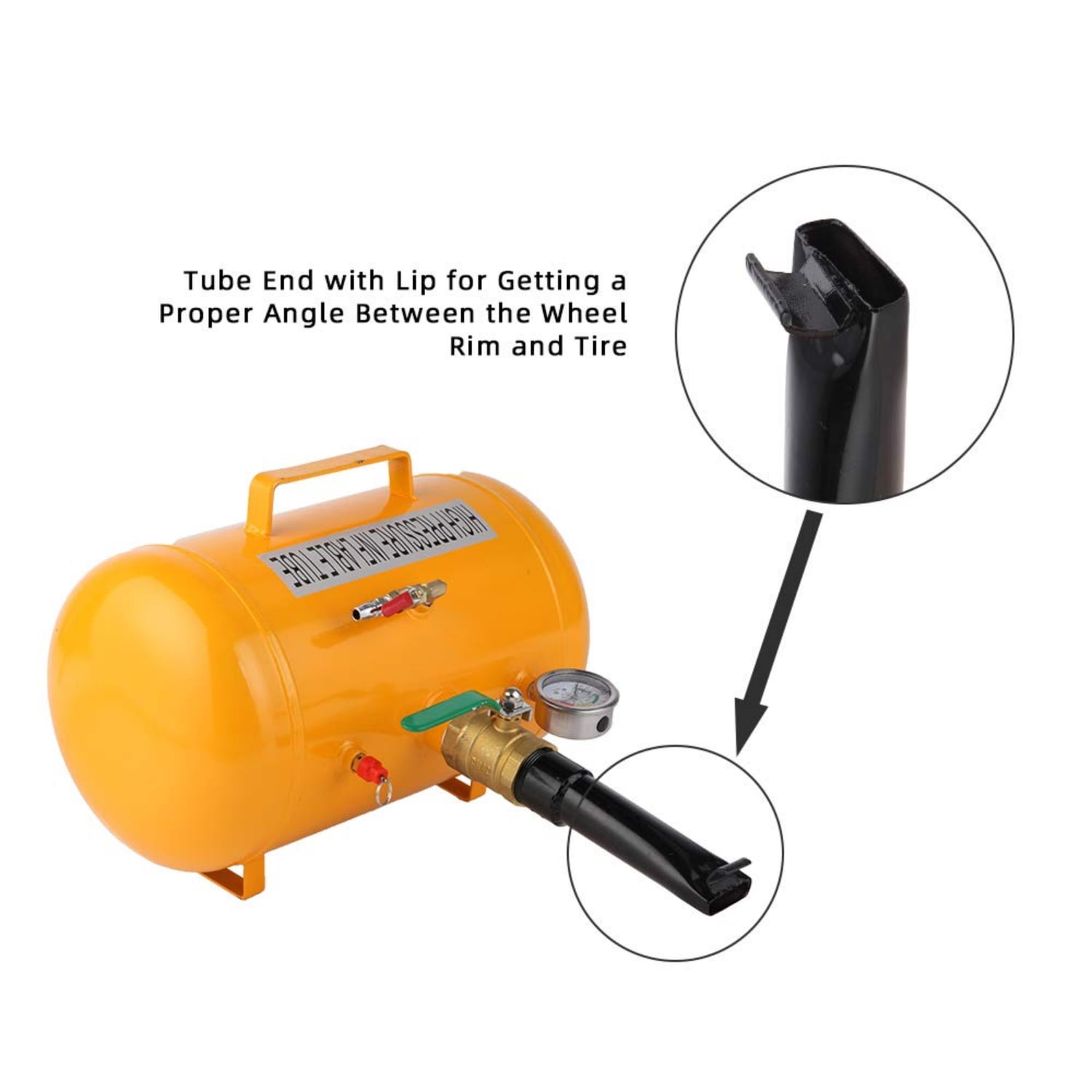Ktaxon 5 Gallon Tire Inflator, Air Tire Bead Blaster Seater, Wheel Seating Tool Inflator Tank for Truck ATV