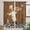 Brown, variant on Funny Chef Tier Curtains 24 Inch Length, Food Cooking Farmhouse Buffalo Plaid Black Cafe Short Curtains for Bathroom Over Sink, Small Kitchen Curtain Light Filtering Drapes 2 Panels 27.5"Wx24"L