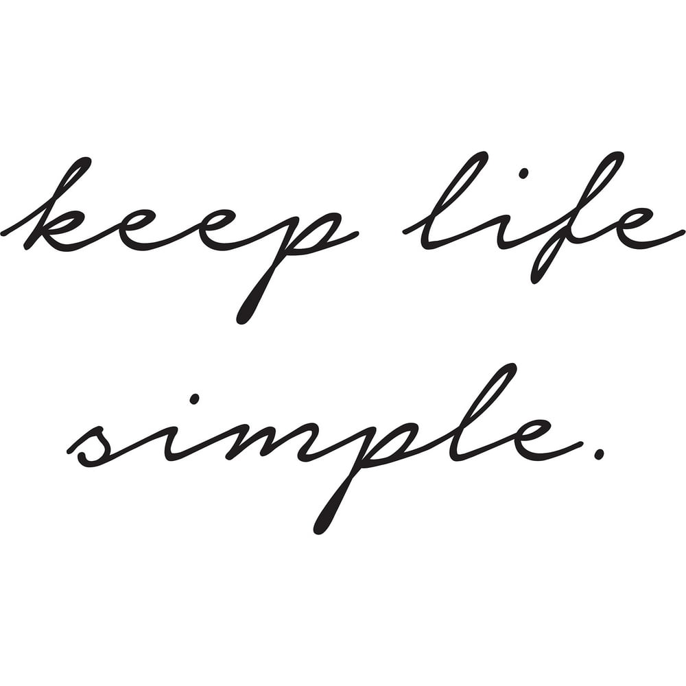 Wallpops Keep Life Simple Wall Quote WallPops Keep Life Simple Wall Quote - Walmart.com - Walmart.com