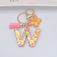 thumbnail image 1 of Llaveros acrílicos con letras de mariposa, llaveros de cristal con alfabeto inglés para mujer, anillo con borlas, soporte para llavero, accesorio de regalo colgante Tan Jianjun unisex, 1 of 2