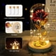 thumbnail image 3 of Rosa de 24 Quilates Regalo de San Valentín JanHm Rosa Eterna Galaxia en Cúpula de Cristal Con Tira de Luz LED, 3 of 5