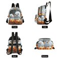 thumbnail image 2 of JIALIOU Mini Backpack Purse for Women Quilted Casual Daypack Small Travel Shoulder Bag, Cute Ghosts Play with Pumpkin, 2 of 7
