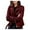 Wine, variant on Women's Lightweight Shearling Zippered Coat Long Sleeve Outerwear for Fall Season Comfort and Style
