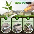 thumbnail image 5 of 2025 Upgrade Weeding Tool – Stainless Steel L-Shaped Weed Puller with Long Handle | Crevice & Crack Weeder for Gardening, Patio & Driveway, Black, 5 of 6
