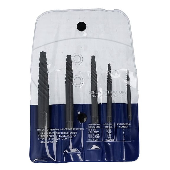Chicago-Latrobe Screw Extractor 5pc Set 800 Chicago-Latrobe No 1 - No 5 65035