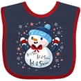 thumbnail image 3 of Inktastic Holiday Snowman Boys or Girls Baby Bib, 3 of 4