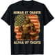 thumbnail image 1 of Funny Alpha Wolf Meme Human by Chance Alpha by Choice Weird Camiseta, 1 of 2