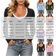 thumbnail image 5 of yillto Womens Tops Fall Fashion Basic Long Sleeve Scoop Neck Going out Stretchy Slim Tees T Shirts, 5 of 7