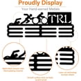 thumbnail image 5 of Triathlon Medal Holder Display Hanger Rack Frame Swim Bike Run Medals Hanger Sports Medal Hook Storage Organizer Hanging Bars for DIY Over 60 Medals Display, 5 of 6