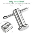 thumbnail image 4 of Uxcell 6-Pack Single Hole Clevis Pins, M10 x 45mm 304 Stainless Steel Flat Head Clevis Pins, 4 of 6