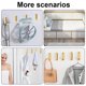 thumbnail image 2 of Ganchos de pared dorados, ganchos de pared resistentes para colgar abrigos, toallas, mochilas y bolsos. Ganchos para toallas de oro cepillado en el baño., 2 of 5