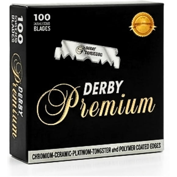 Navajas de afeitar ABS Derby Premium de un solo filo (paquete de 100)