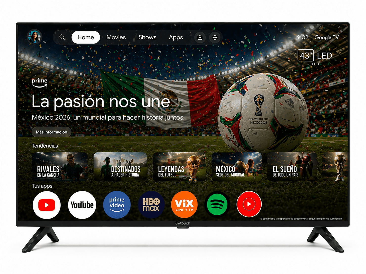 Qtouch Smart Tv Qtouch 43" Led Google Tv | Gtv0043