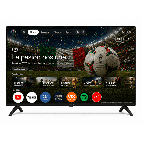 Smart TV QTouch 43" LED Google TV | GTV0043