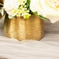thumbnail image 5 of Efavormart 4 Pack | 3" Gold Textured Ceramic Flower Vase Pots, Round Brushed Indoor Planters, 5 of 11