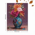 thumbnail image 3 of UXIEQU Vibrant Peony Flower Vase Canvas Art 15.75x11.81 Inches, 3 of 8