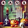 thumbnail image 5 of 2026 2PCS Halloween Ghost Themed Flameless Taper Candle with Remote Timer Battery-Operated White LED Candles with Spooky Ghost Faces, 5 of 7