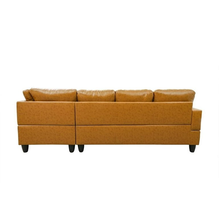 Starhome L Shaped Ginger Couch with Ottoman(Pillows Included