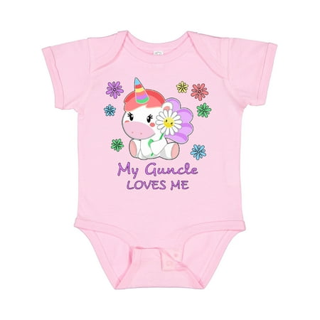 

Inktastic My Guncle Loves Me- Cute Unicorn Gift Baby Boy or Baby Girl Bodysuit