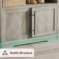 thumbnail image 4 of Bakers Rack With Storage Cabinet, Microwave Stand With Power Outlets, Farmhouse pantry cabine With Thick Table Top, Small Kitchen Pantry Hutch Bakers Rack for Kitchen,Dining Room,Retro Gray, 4 of 7