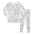 thumbnail image 4 of Toddler Girl Fall Outfits Set Sketch Coloring DIY Hand Drawn Hoodie Set Unisex Kids Sweatshirt And Pants Outfit Fall Winter Clothes 2-3 Years, 4 of 4