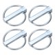 thumbnail image 1 of Uxcell 4Pack Pasador de Linch con Anillo, 10x45mm Pasadores de Remolque de Acero al Carbono Zincado Blanco, 1 of 1