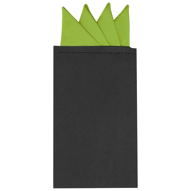 INSPIRE CHIC Men's Pocket Squares PreFolded Triangles On Card Suit Handkerchief Green One Size