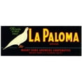 thumbnail image 2 of Anonymous 14x8 Gold Ornate Wood Frame and Double Matted Museum Art Print Titled - La Paloma Brand Florida Citrus Fruit Label (1930-1950), 2 of 4