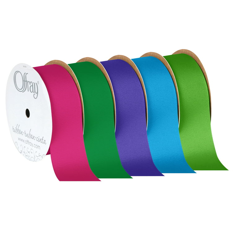 Offray Ribbon, Shocking Pink 2 1/4 inch Single Face Satin Polyester Ribbon,  9 feet - DroneUp Delivery