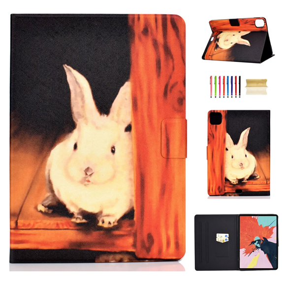 Dteck For Apple iPad Pro 11 2nd Generation 2020 Released Pattern Automatic wake/sleep PU Leather Wallet Folio Case Shockproof Stand Cover ,Rabbit