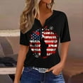 thumbnail image 2 of VerPetridure American Flag Shirt for Women 4th of July Tee Shirt USA Stars Stripes T-Shirt Patriotic Summer Tunic Tops, 2 of 5