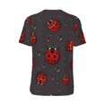 thumbnail image 2 of Daiia Red Ladybugs Mens Baseball Jersey Button Down Shirts Short Sleeve Sports Uniforms-3X-Large, 2 of 9