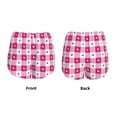 thumbnail image 6 of Uemuo Plaid Heart Pattern Women's Athletic Shorts High Waisted Running Shorts with Liner Pockets Gym Elastic Workout Shorts-X-Large, 6 of 9