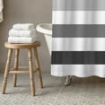 thumbnail image 3 of Creative Products Gray Chunky Stripes 71x74 Shower Curtain, 3 of 7