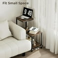 thumbnail image 5 of Corner Table G-Shaped End Table Small Side Table for Living Room, Bedside Table with Storage Shelf, Corner Tables for Small Spaces, Balcony, Couch, Bedroom, Rustic Brown, 5 of 9