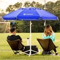 thumbnail image 3 of AMMSUN 6.5ft Lightweight Sports Beach Umbrella Portable Shade with Stand for Outdoor Games,Blue, 3 of 8