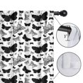 thumbnail image 4 of Blackout Kids Curtains,White Butterfly Black Silhouette Pattern Childrens Insulated Curtains Set Of 2,Bedroom Essentials,Toddler Room Decor 52"x84", 4 of 5