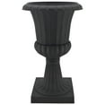 thumbnail image 2 of Arcadia Garden Products 10x17" Deluxe Pedestal Urn Planter, Black, Set of 2, 2 of 8