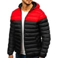 thumbnail image 6 of Jinhomg Warm Winter Jackets for Men Lightweight Hooded Puffer Jacket Warm Down Coat Outerwear for Cold Weather with Pockets Red,XL, 6 of 6